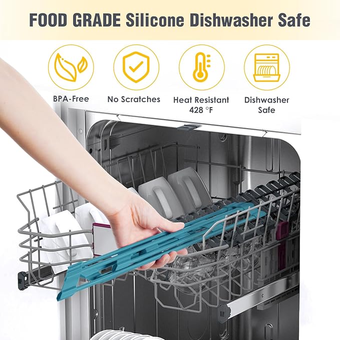 Tomorotec Compact Silicone-Coated Triangle Dish Drying Rack - Image 6