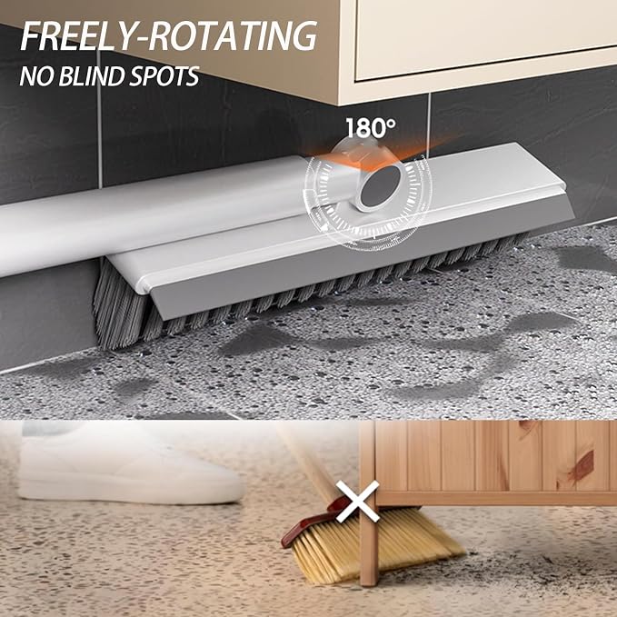 Floor Scrubbing Brush with 57" Adjustable Long Handle, 3 in 1 Living Grout - Image 5