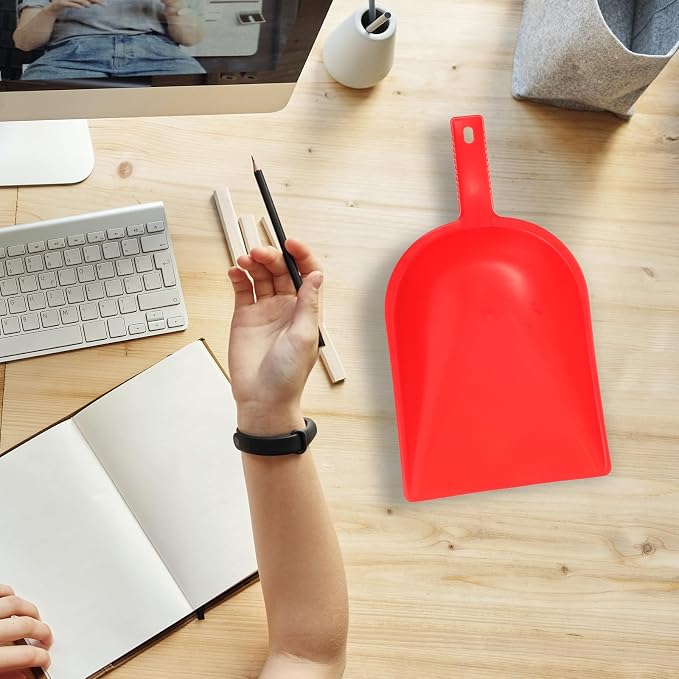 VOSAREA Handheld Dustpan for Desk Cleaning, Small Red Garbage Shovel - Image 6