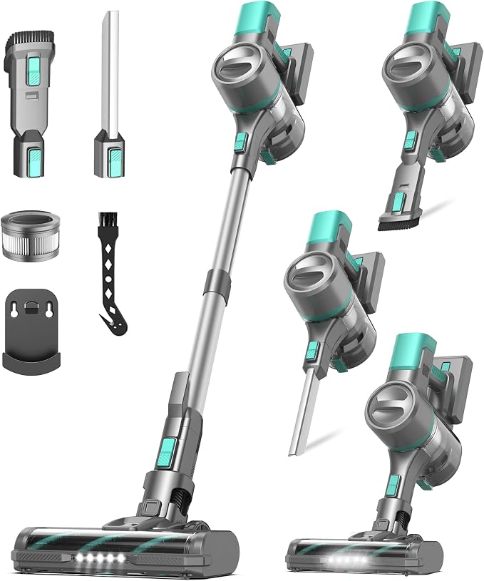 S10K Cordless Vacuum Cleaner, 55Kpa 60mins Lightweight Stick Vacuum by Unknown