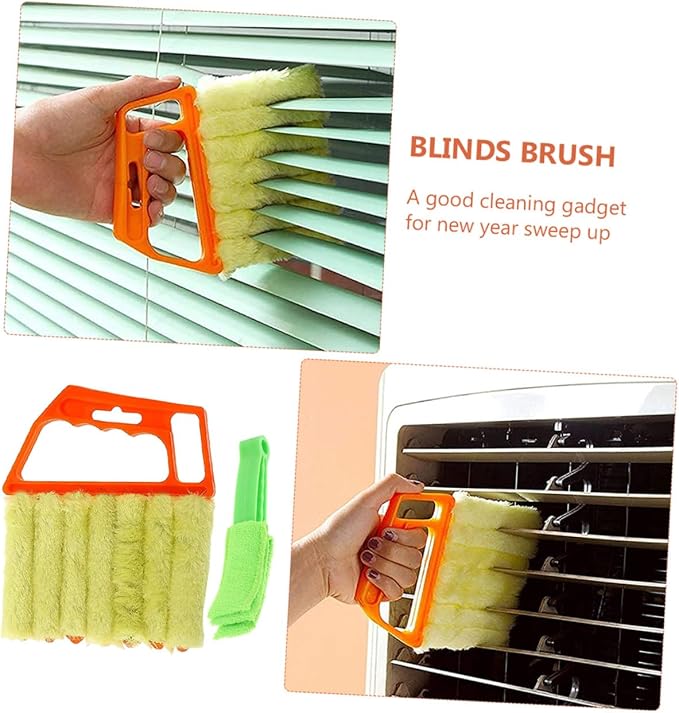 Operitacx Handheld Blinds Cleaning Brush 2pcs Set 7-Finger and 3-Finger Window - Image 3