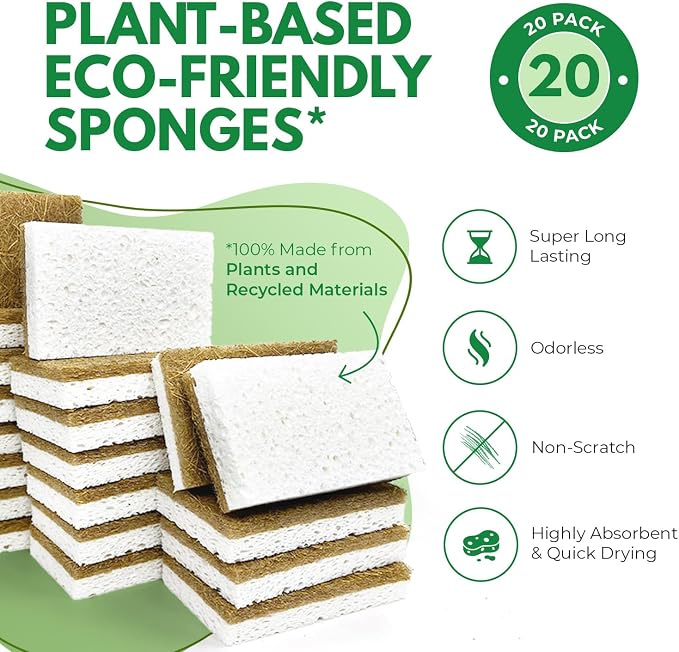 Natural Kitchen Sponges Pack of 20 - Image 2