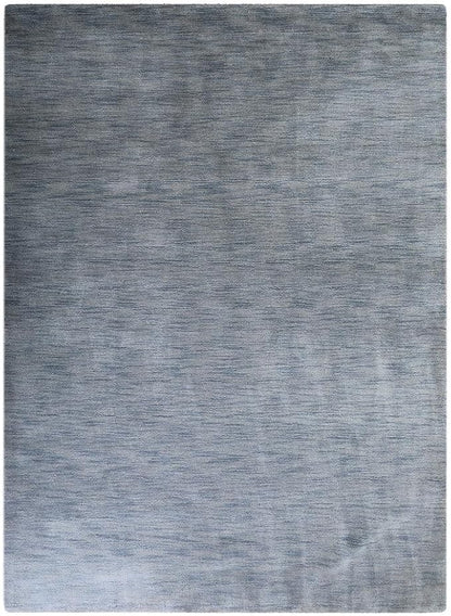 Rugsotic Carpets Hand Knotted Gabbeh Wool 5'x8' Area Rug Solid Light Blue L00111