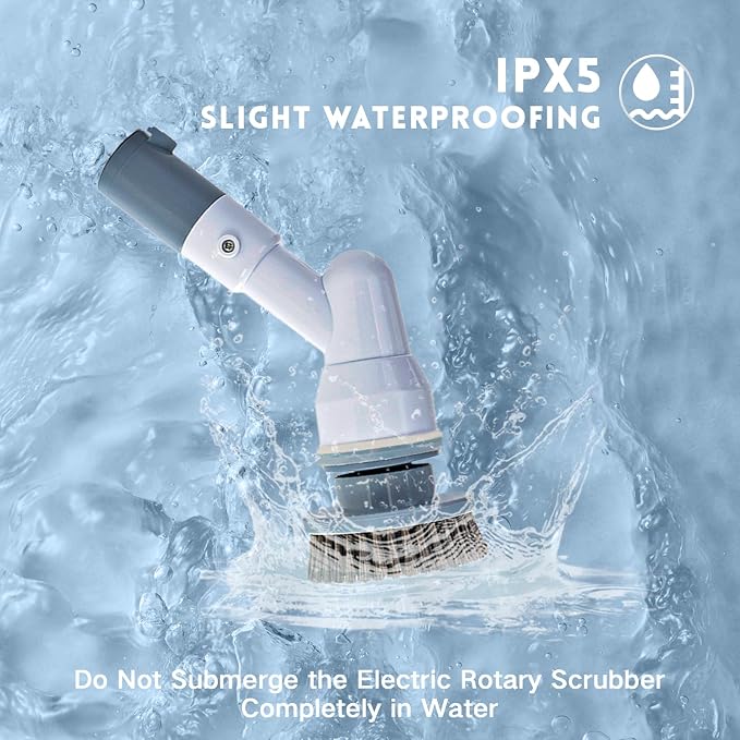 Electric Spin Scrubber, Wire Brush, Waterproof Spin Scrubber - Image 5