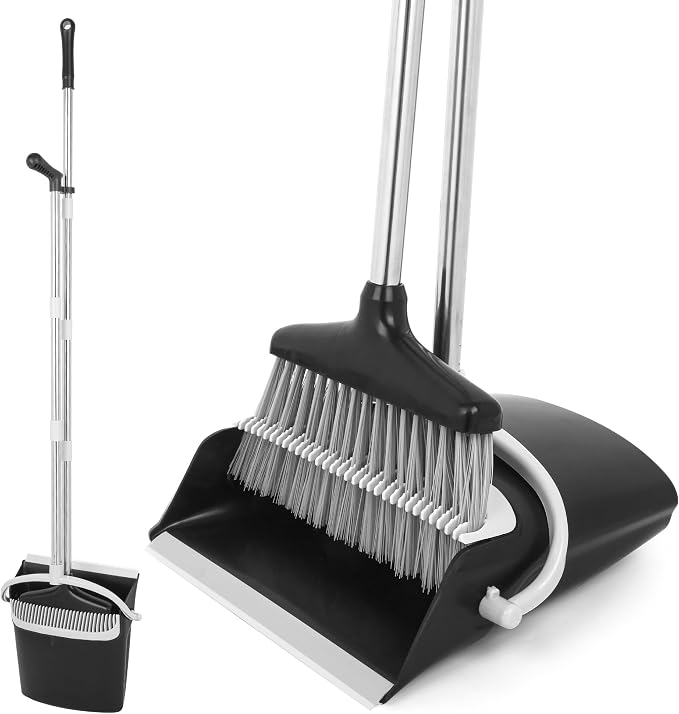 Broom and Dustpan Set Lightweight Lobby Broom and Dust Pan Combo by Unknown