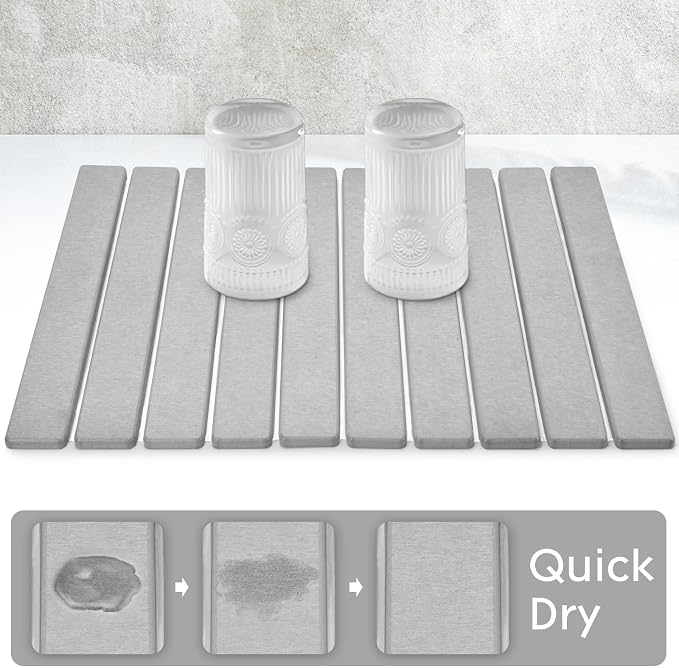 Large Stone Dish Drying Mats for Kitchen Counter, Eco-Friendly Absorbent - Image 2