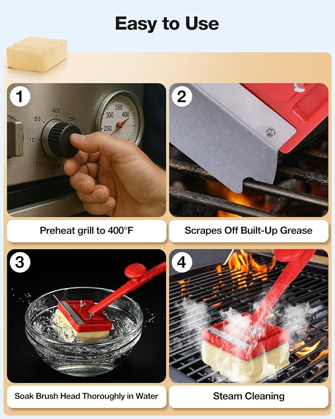 Grill Brush Bristle Free, Safe Non Metal Wire - Image 7