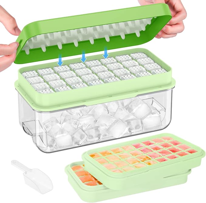 PHINOX Ice Cube Tray With Lid and Bin, Ice Trays by PHINOX