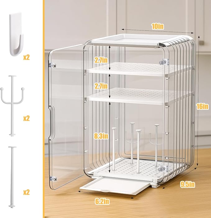 Palksky Baby Bottle Organizer for Storage, Baby Bottle Drying Rack for - Image 7
