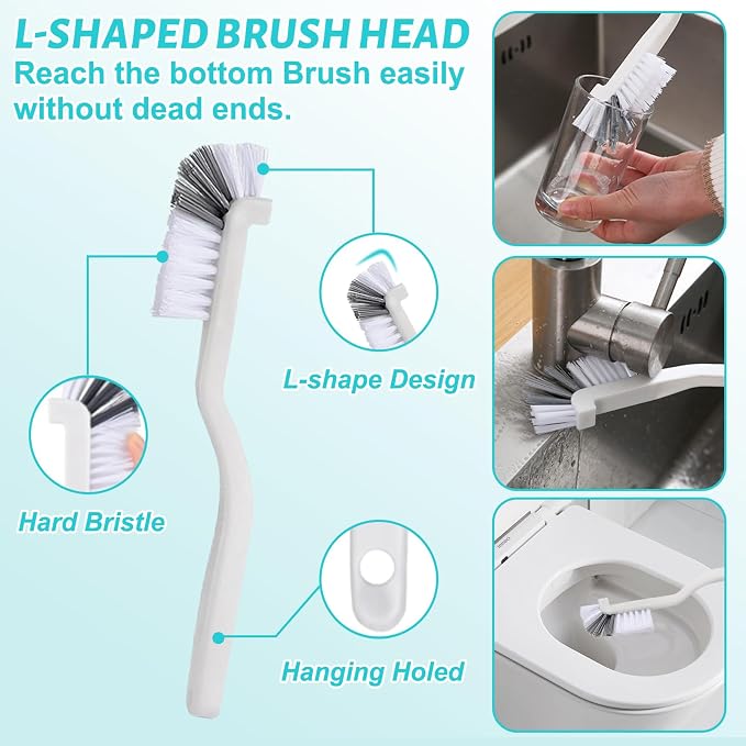 15-Piece Crevice Cleaning Brush Set – Narrow Gap, Grout Line & Window Track - Image 3
