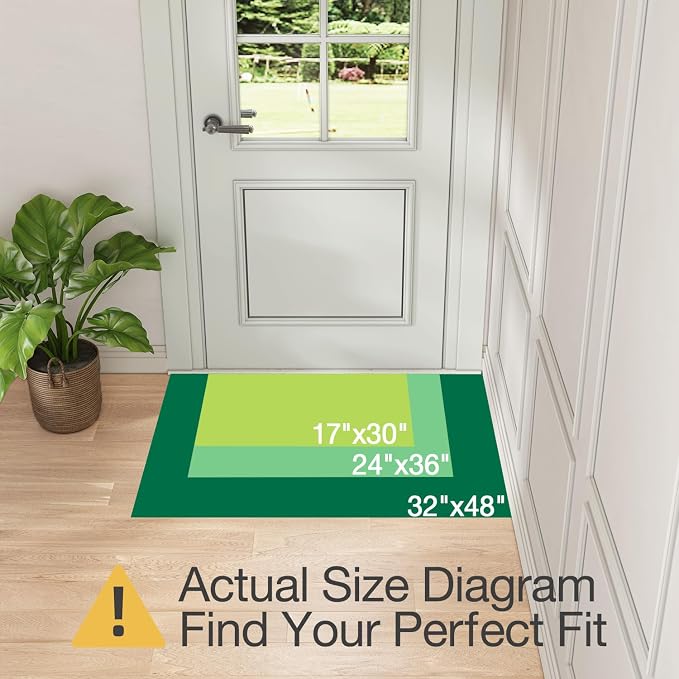LUMI Indoor Door Mat 32"x47", Ultra Thin Low Profile Non-Slip Doormat - Image 2