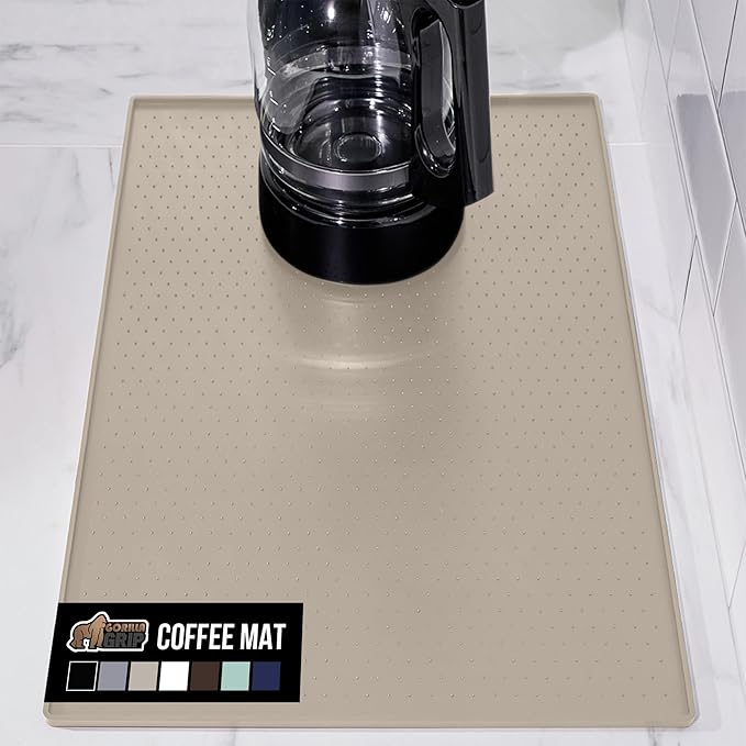 GORILLA GRIP Silicone Coffee Mat, Espresso Machine Bar Accessories, Keep by GorillaGrip