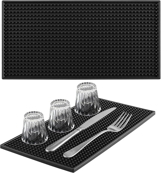 2 Pack Bar Mat, Non Slip Spill Proof Service Mat, Rubber Dish Drying Mat by Unknown