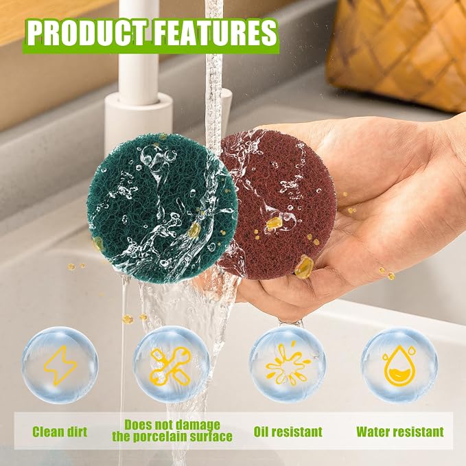 5 Inch Scrub Drill Brush Power Scouring Pads Household Cleaning Set - Image 6