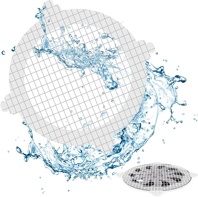 VIVIDLY 50 Pack Disposable Shower Drain Cover Hair Catcher Shower Drain Mesh by VIVIDLY