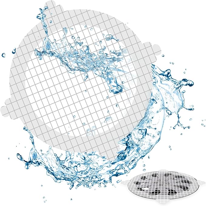 VIVIDLY 100 Pack Disposable Shower Drain Cover Hair Catcher Shower Drain Mesh by VIVIDLY