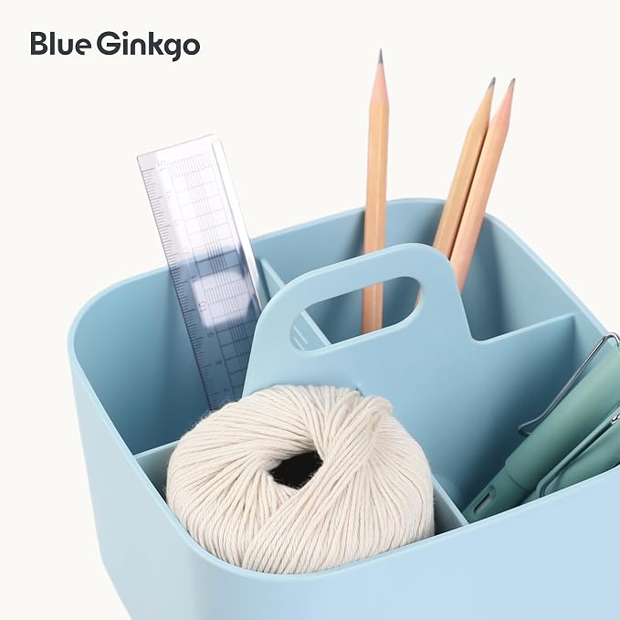 BLUE GINKGO Small Stackable Organizer Caddy – Korean-Made Portable Tote - Image 7