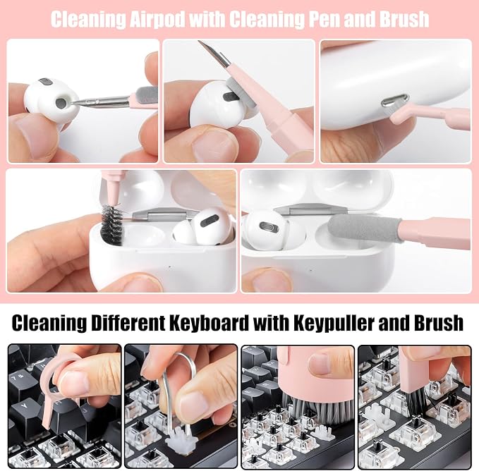 walrfid Laptop Phone Screen Cleaner Kit, Computer Keyboard Brush Cleaning Spray - Image 3