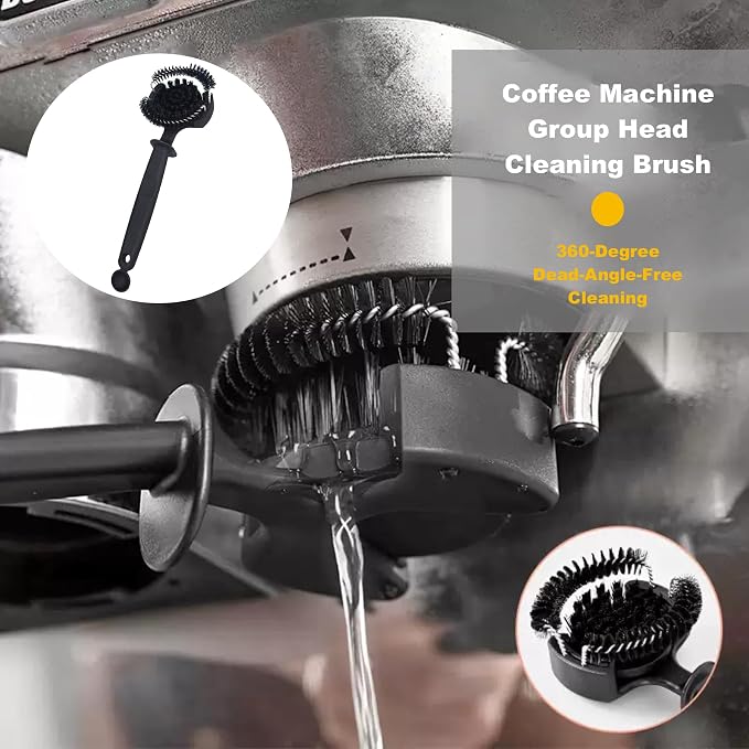 Espresso Coffee Machine Cleaning Brush Set, Group Head Cleaning Brush, Coffee - Image 3