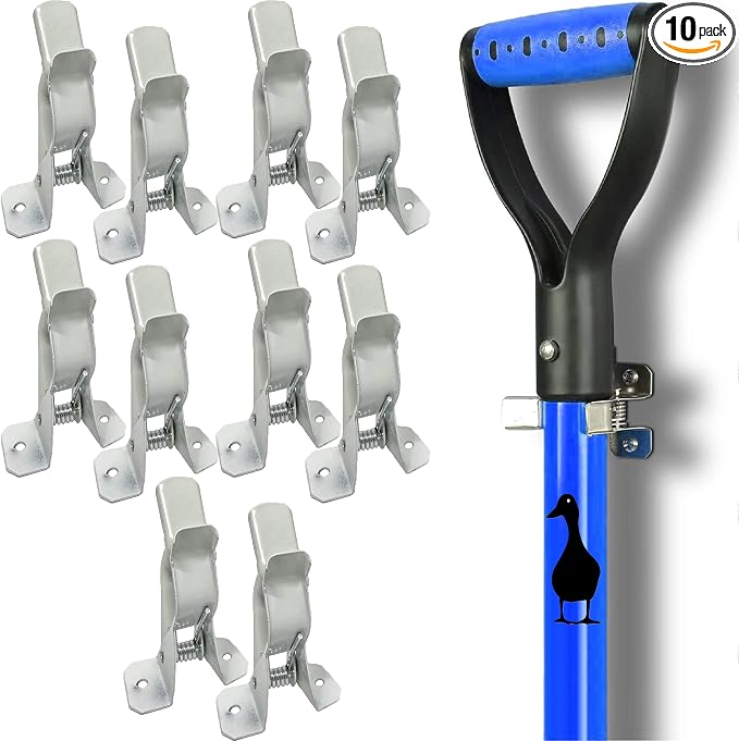 Black Duck Brand White Spring Grip Clamps, Mop and Broom Clamp Holder by Unknown