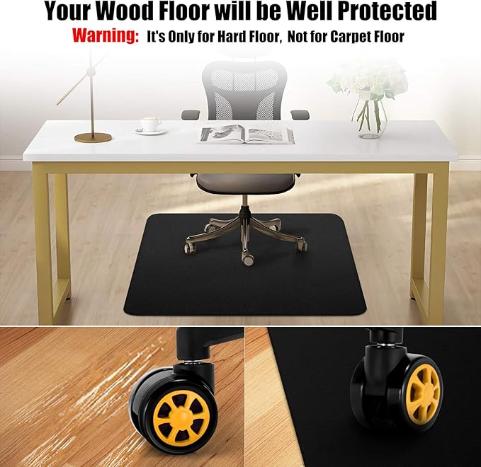 Kuyal Chair mat for Hardwood Floor 36 x 48 inches Rectangle Floor Mats - Image 4