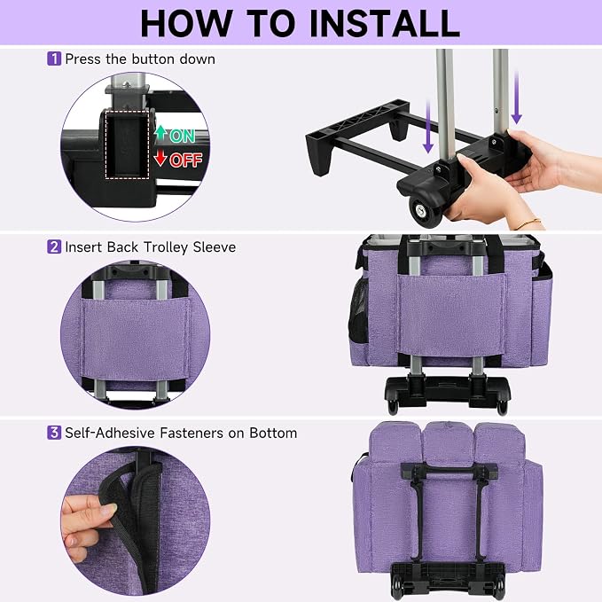 Large Rolling Cleaning Caddy Bag - Image 6