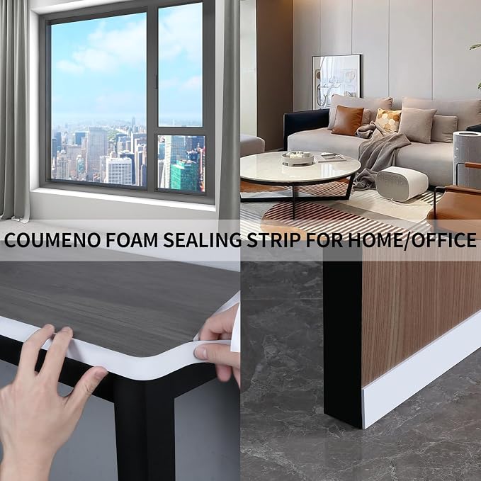 EVA Single-Sided Adhesive White Foam Tape, Single-Sided Sealing Strip Foam Pad - Image 6