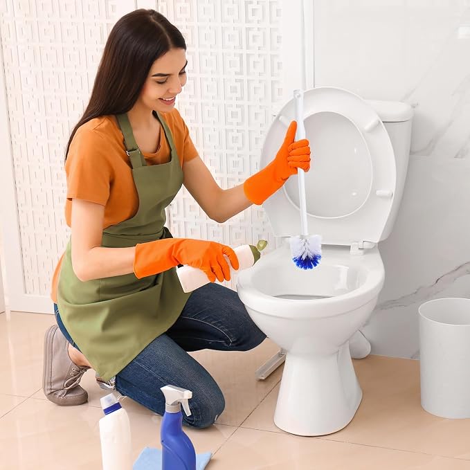 15 Pcs 18.5 Inch Toilet Bowl Cleaner Brush Bathroom Long Plastic Handled - Image 6