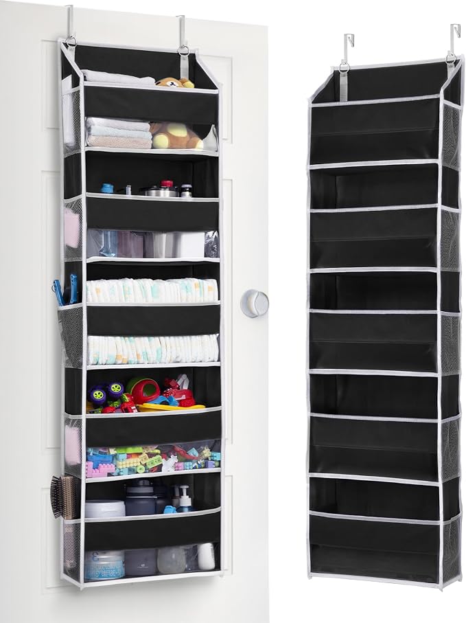 ULG 1 Pack Over The Door Organizer – 5 Shelf Door Organizer Hanging & 10 Side by ULG