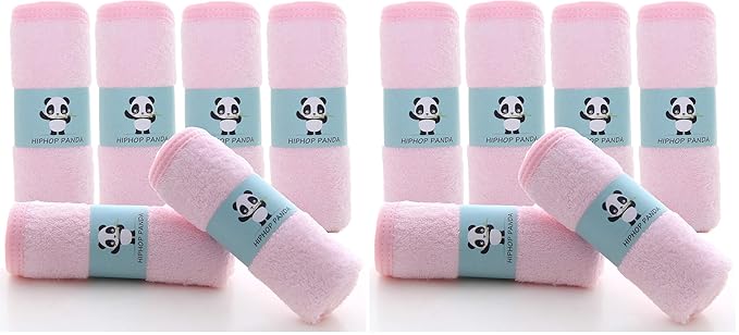 HIPHOP PANDA Baby Washcloths, Rayon Made from Bamboo by HIPHOPPANDA