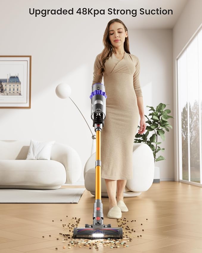 Cordless Vacuum Cleaner, 580W 48KPA 65Mins Self-Standing Vacuum Cleaners - Image 2