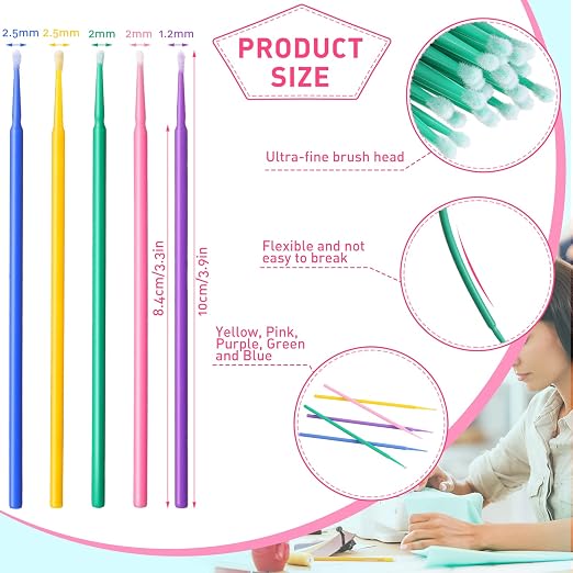 Sewing Machine Cleaning Swabs Micro Applicator Brushes Disposable Clean Brushes - Image 2