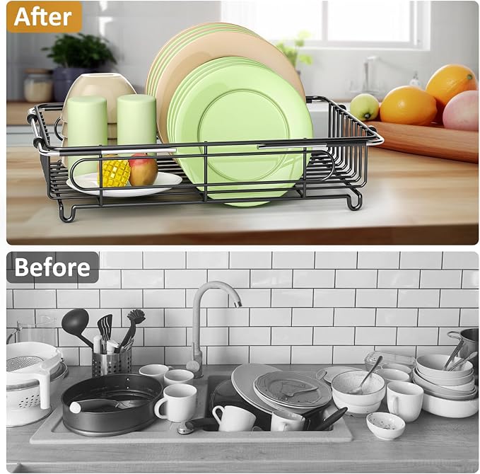 Expandable in Sink Dish Drying Rack, Small Dish Rack Over Sink - Image 9