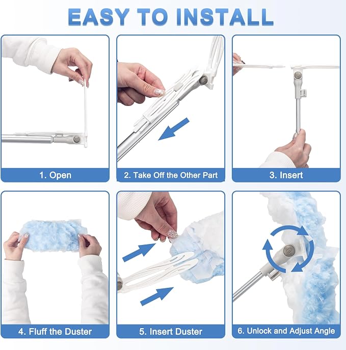 KeFanta Duster Refill Kit with 6 ft Super Extendable Handle Compatible with - Image 6