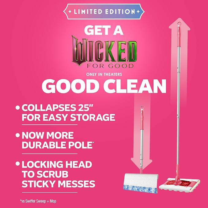 Swiffer Sweep and Mop Deluxe, Limited Edition Pink Wicked: - Image 2