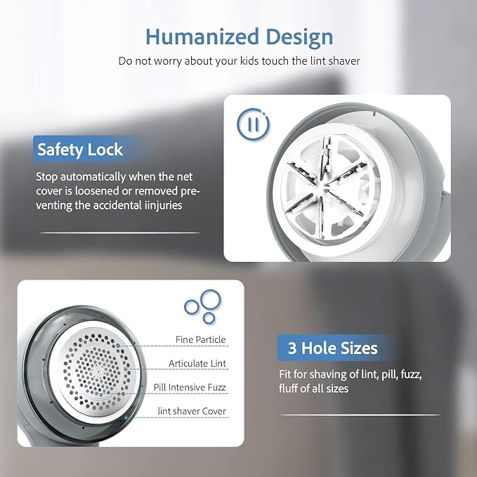Fabric Shaver, Electric Lint Remover Shaver - Image 5