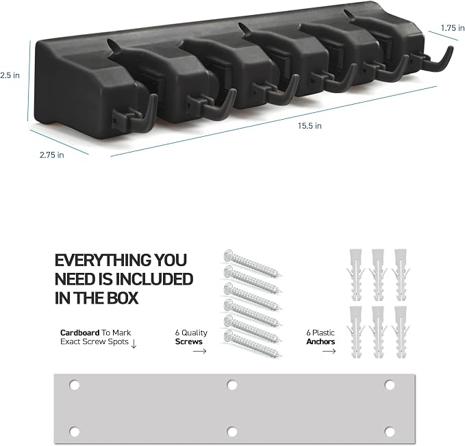 Mop and Broom Holder Wall Mount - Image 2