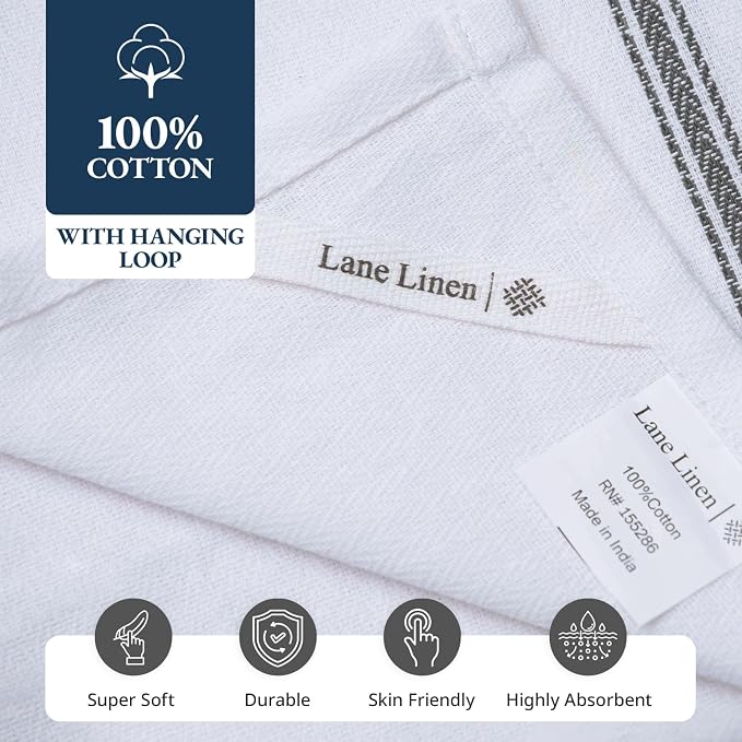 LANE LINEN Kitchen Hand Towels, 12 Pack Dish Towels - Image 8