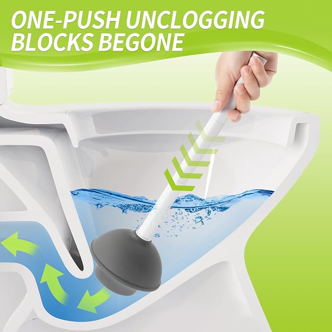 Toilet Brush and Plunger Set Hidden, S-Shaped Toilet Brush Plunger Combo - Image 3