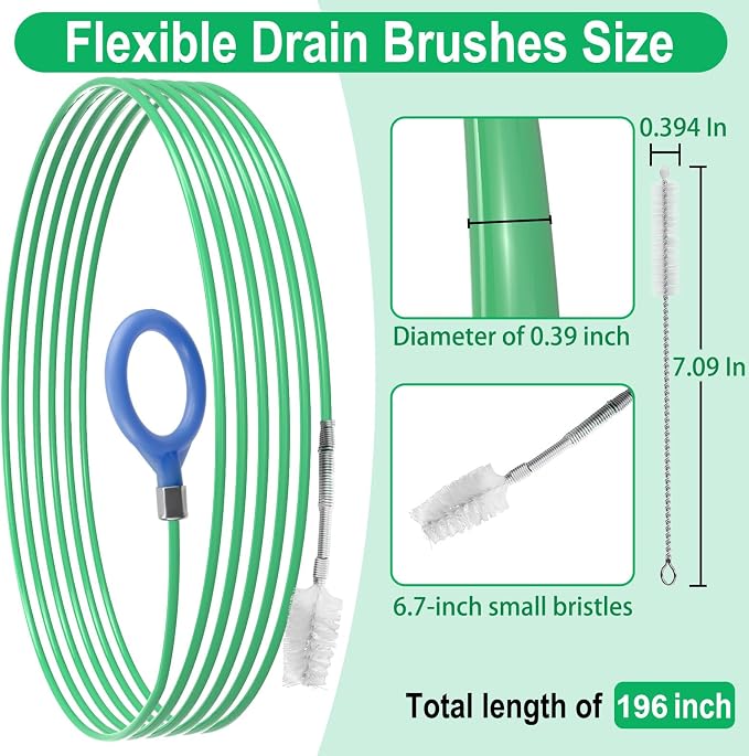 Auto Sunroof Drain Cleaning Tool, 196 Inch Flexible Tube Cleaning Brush - Image 2