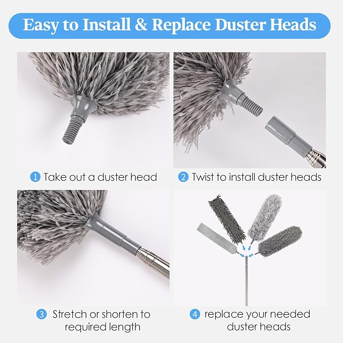 Microfiber Feather Duster Kit - Image 7