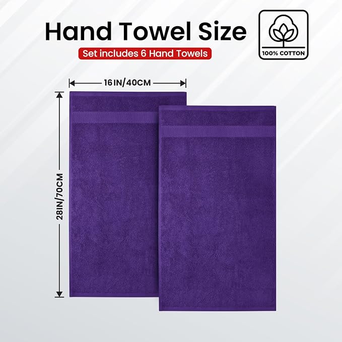 Infinitee Xclusives Purple Hand Towels - Image 3