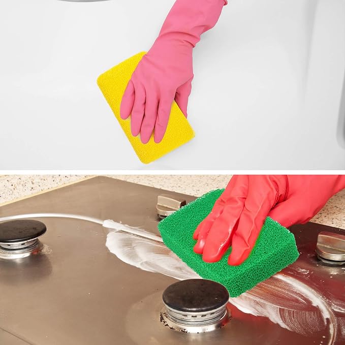 Patelai 10 Pieces Silicone Dish Sponge Silicone Scrubber Reusable Kitchen - Image 5