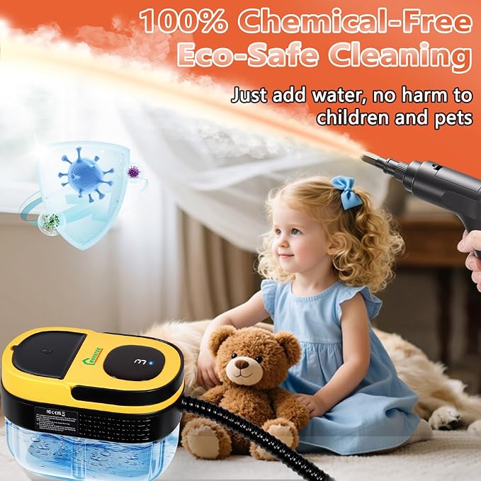 Handheld Steam Cleaner, 10s Fast Heating Steamer - Image 7