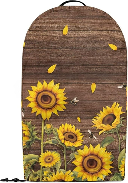 Sunflower Wood Grains Kitchen Blender Food Processor Dust Cover with Top Handle and Drawstring, Dust Protection Easy to Clean Small Appliance Juicer Coffee Maker Cover