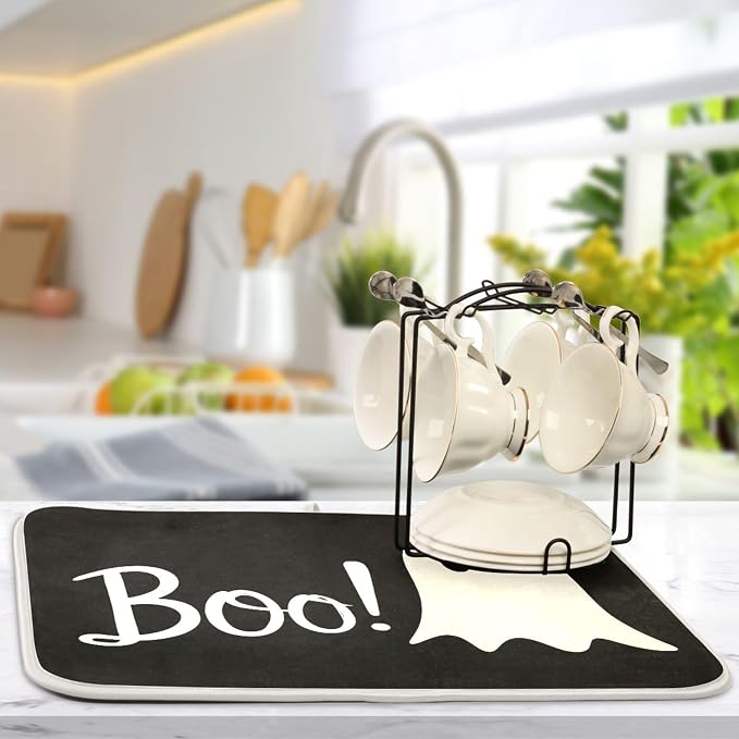 Halloween Ghost Boo Dish Drying Mat - Image 6