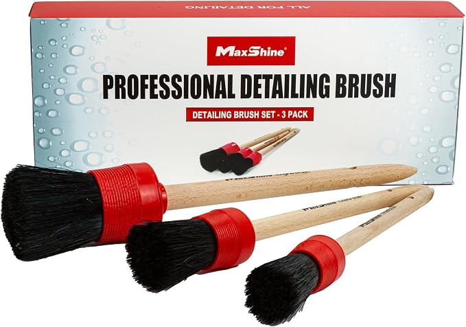 Maxshine 3 Pieces Professional Auto Detailing Brush Kit by Maxshine