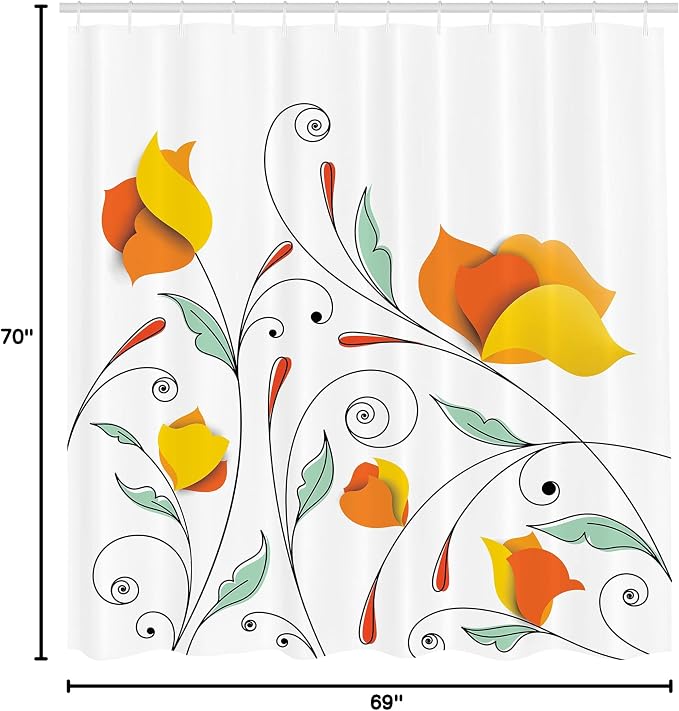 Ambesonne Floral Shower Curtain, Bouquet - Image 5