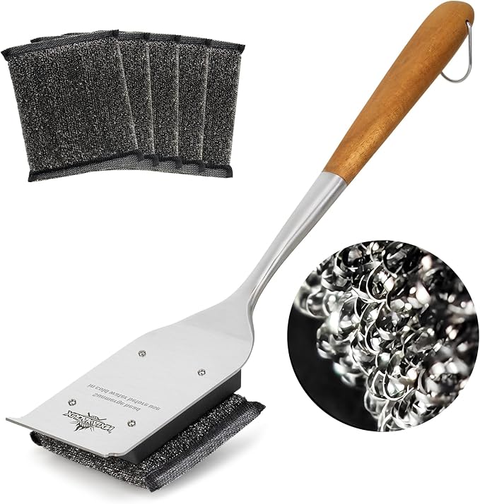 Grill Brush Bristle Free, with 5 BBQ Replacement Head, Stainless Steel Grates by XUDAKAIXIN