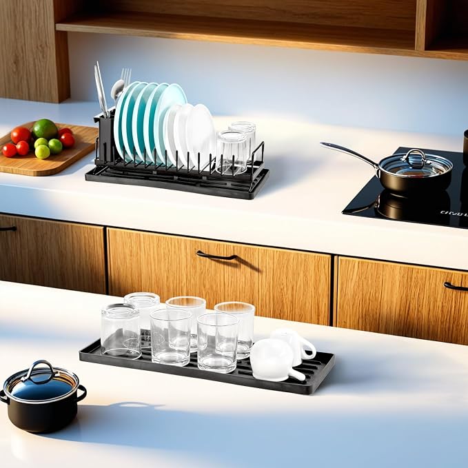Cup Drying Rack Dish Drying Water Bottle Dryer Rack Long Kitchen Sink Counter - Image 7